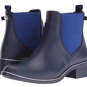 Kate Spade blue Chelsea rain boots